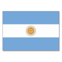 Carte patriotique avec Drapeau d'Argentine