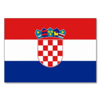 Carte patriotique avec Drapeau de Croatie