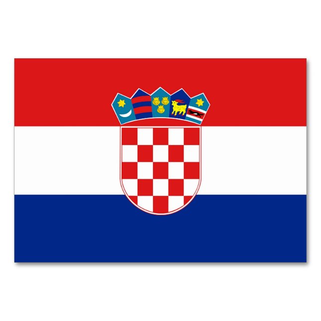 Carte patriotique avec Drapeau de Croatie (Dos)