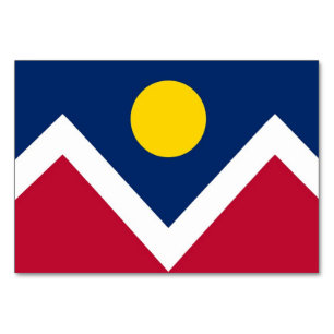 Carte patriotique avec Drapeau de Denver, Colorado