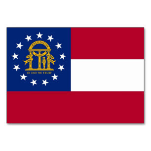 Carte patriotique avec Drapeau de Géorgie