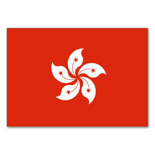 Carte patriotique avec Drapeau de Hong Kong