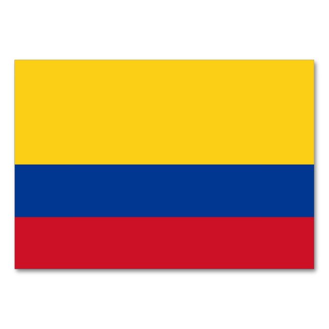 Carte patriotique avec Drapeau de la Colombie (Dos)
