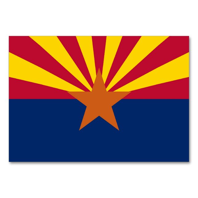 Carte Patriotique avec Drapeau de l'Arizona (Devant)