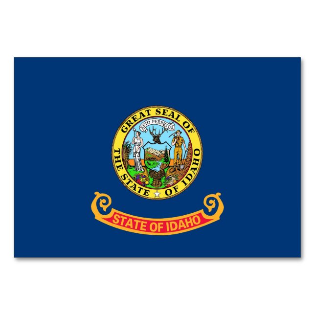 Carte patriotique avec Drapeau de l'Idaho (Devant)