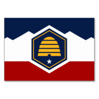 Carte Patriotique avec Drapeau de l'Utah, USA