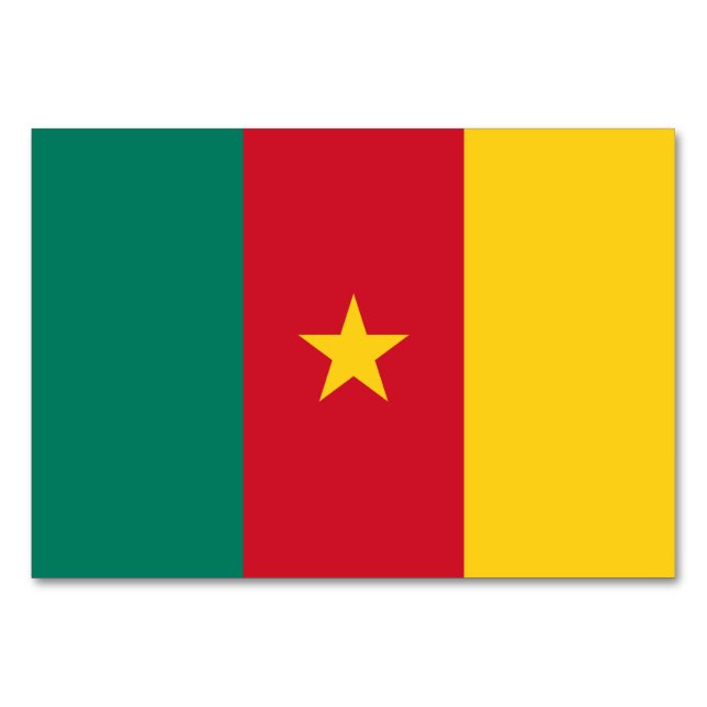 Carte patriotique avec Drapeau du Cameroun (Devant)