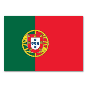 Carte patriotique avec Drapeau du Portugal