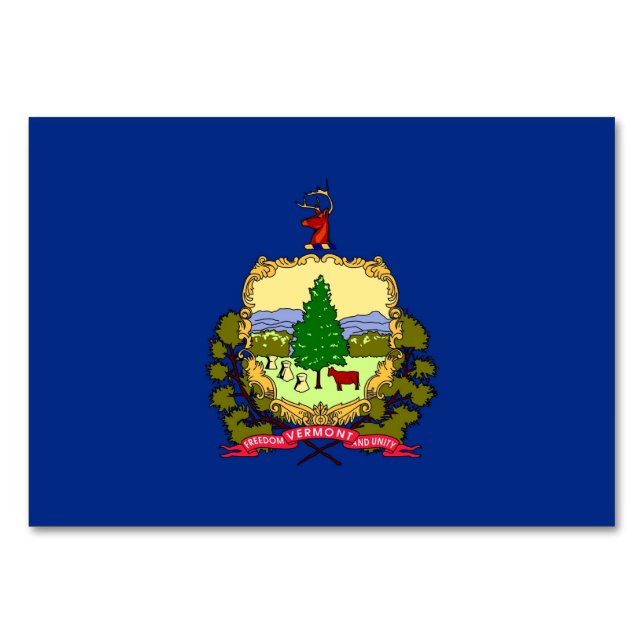Carte patriotique avec Drapeau du Vermont (Dos)