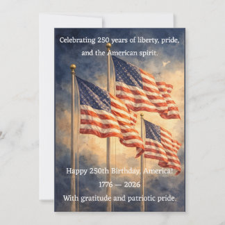 Carte patriotique avec feux d'artifice pour le 250