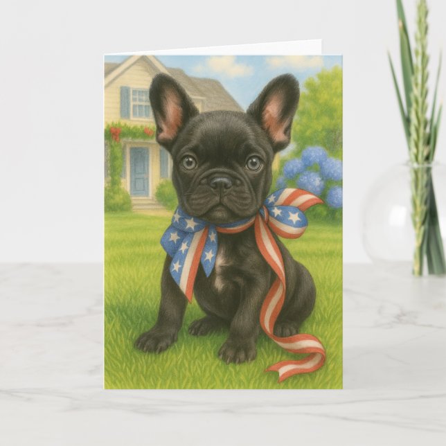 Carte Patriotique Boston Terrier (Devant)