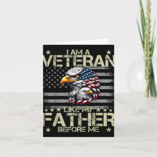 Carte Patriotique Je Suis Un Vétéran Comme Mon Père Avan