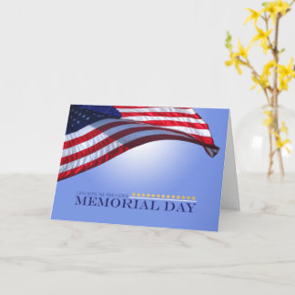 Carte Patriotique Memorial Day Card Dieu béni l'Am