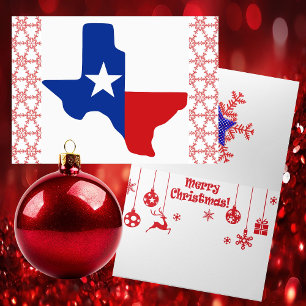 Carte Patriotique Texas Christmas Holiday Card