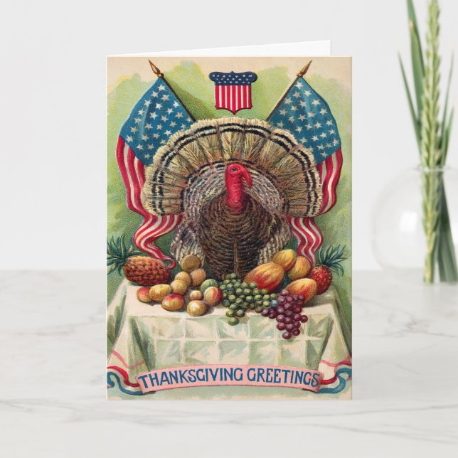 Carte Patriotique Victorienne Thanksgiving (Devant)