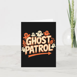 Carte Patrouille de fantômes Halloween drôle de fantôme