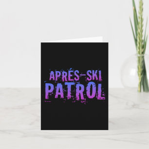 Carte Patrouille de ski d'Apres - 80s Vintage