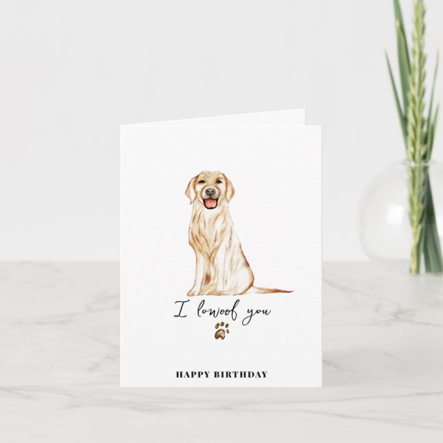 Carte Patte de chien Retriever doré Puppy Animaux de com (Devant)