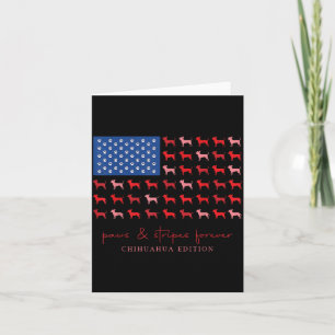 Carte Pattes Et Es Pour Toujours Chihuahua Drapeau Usa 4