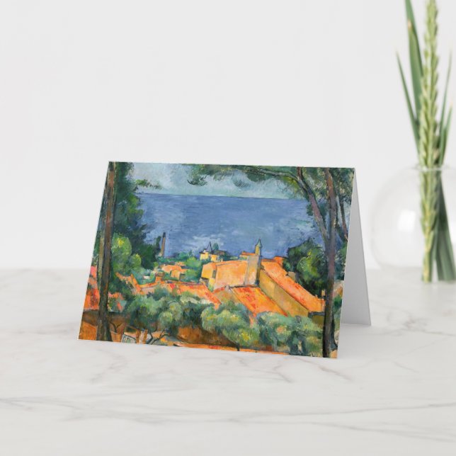 Carte Paul Cezanne - Estaque aux toits rouges (Devant)