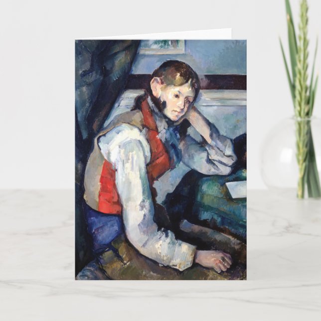 Carte Paul Cezanne - Garçon dans la veste rouge (Devant)