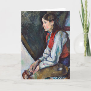 Carte Paul Cezanne - Garçon dans la veste rouge