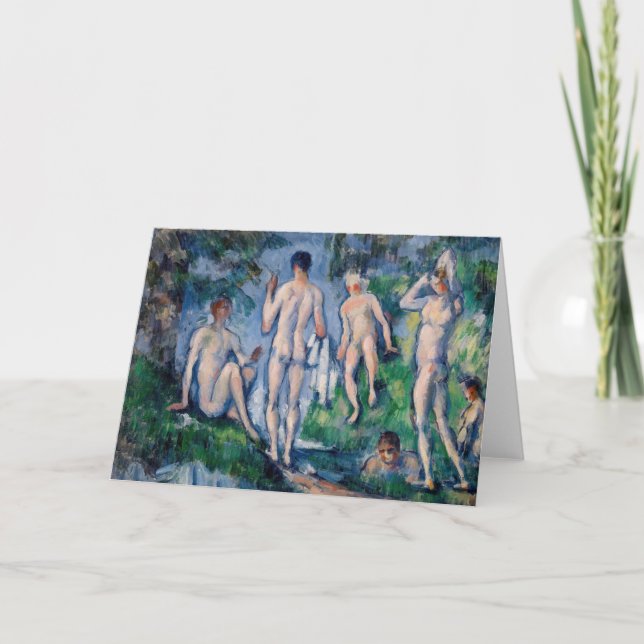 Carte Paul Cezanne - Groupe de Baigneurs (Devant)