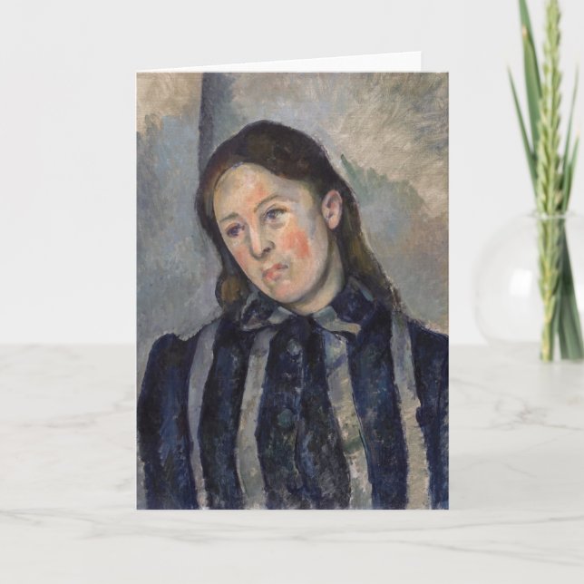 Carte Paul Cezanne - Madame Cezanne avec cheveux loosené (Devant)