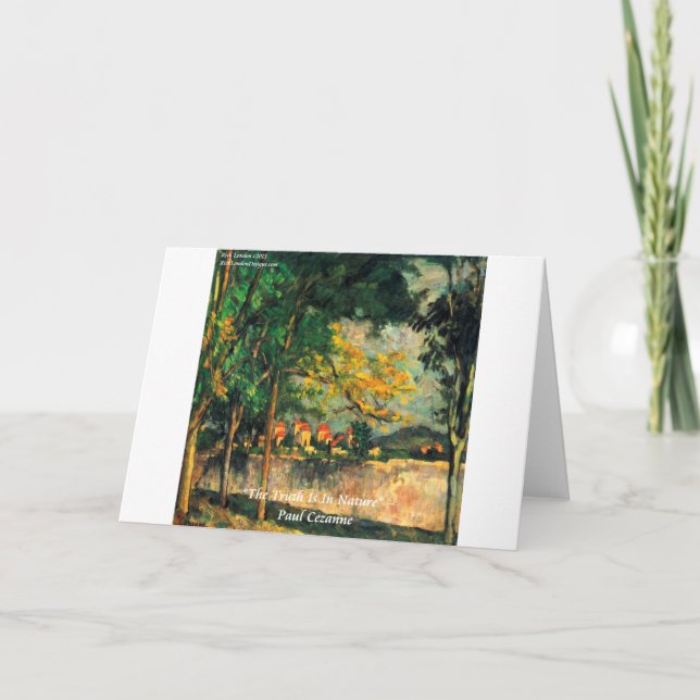 Carte Paul Cézanne Peinture de Nature & Citation (Devant)