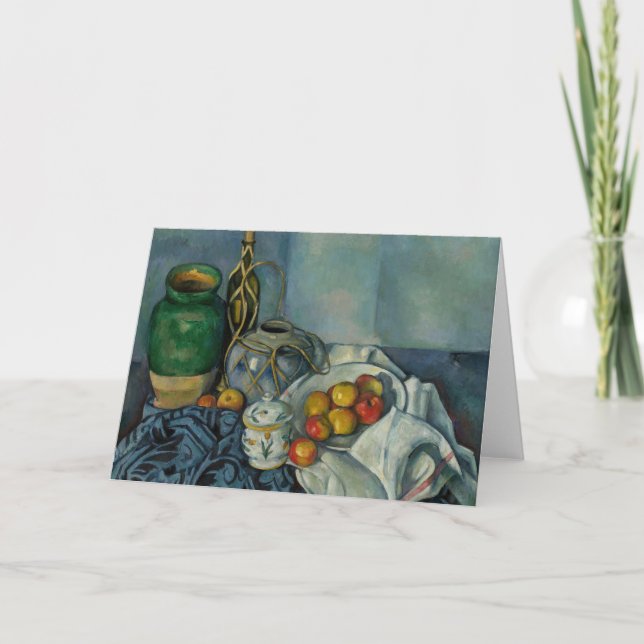 Carte Paul Cezanne - Vie morte avec pommes (Devant)