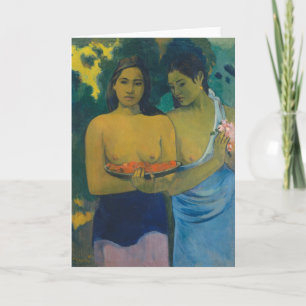 Carte Paul Gauguin - Deux femmes tahitiennes