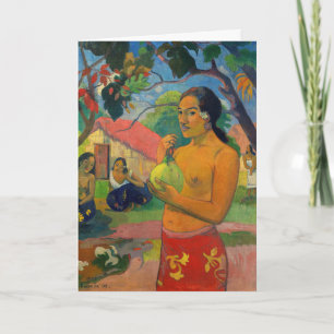 Carte Paul Gauguin - Femme tenant un fruit