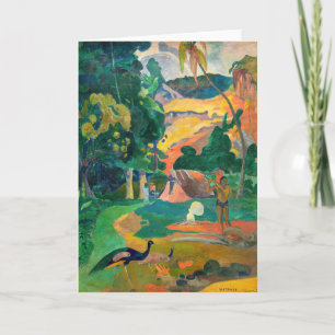 Carte Paul Gauguin - Paysage aux paons / Matamoe