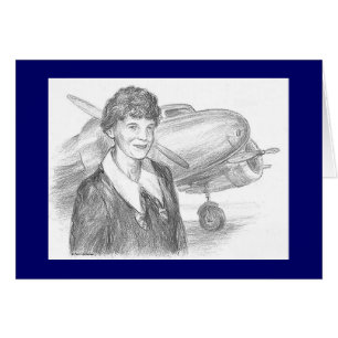 Carte Paul McGehee "Amelia Earhart"