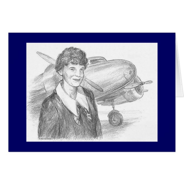 Carte Paul McGehee "Amelia Earhart" (Devant Horizontal)