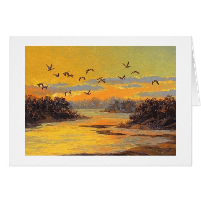 Carte Paul McGehee "Coucher de soleil canadien" (Devant Horizontal)