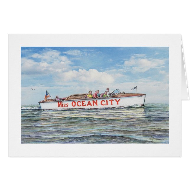 Carte Paul McGehee "Miss Ocean City" (1941) (Devant Horizontal)