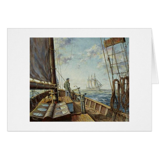 Carte Paul McGehee "Passing Schooners" (Devant Horizontal)