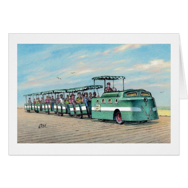 Carte Paul McGehee "The Boardwalk Train" (Devant Horizontal)