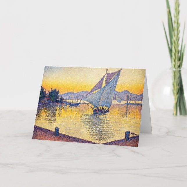 Carte Paul Signac - Le Port au coucher du soleil, Opus 2 (Devant)