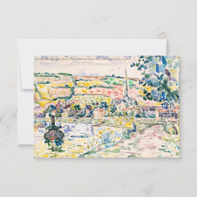 Carte Paul Signac-Petit Andely-The River Bank 1920-1929 (Devant)