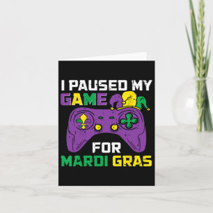 Carte Pause Mon Jeu Pour Mardi Gras Video Game Control