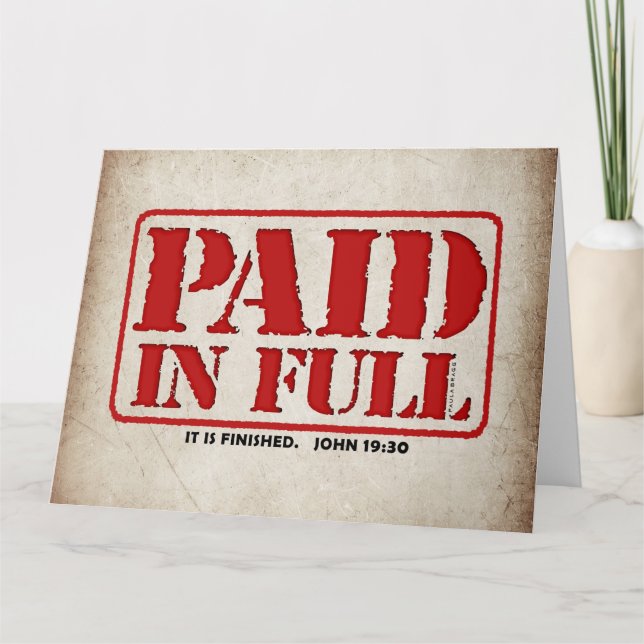 Carte Payé en entier (Devant)