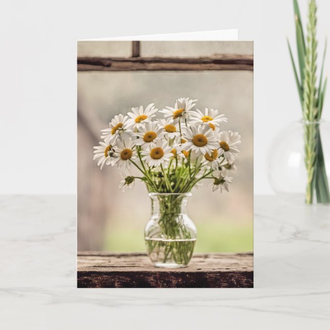 Carte Pays Anniversaire Daisy Bouquet (Devant)