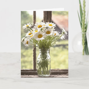 Carte Pays Anniversaire Daisy Bouquet