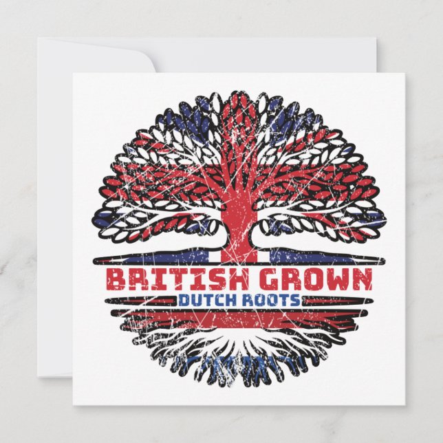 Carte Pays-Bas Dutch Royaume-Uni British Tree (Devant)