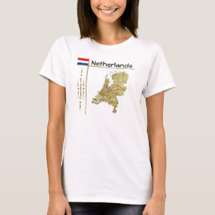 Carte Pays-Bas + Indicateur + Titre T-shirt
