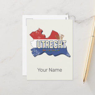 Carte Pays-Bas Utrecht Souvenir Vintage néerlandai