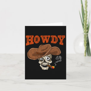 Carte Pays Howdy Crâne occidental Cowboy Casquette Cigar