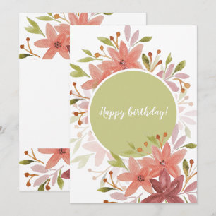 Carte Pays Russe Floral Terracotta Blush